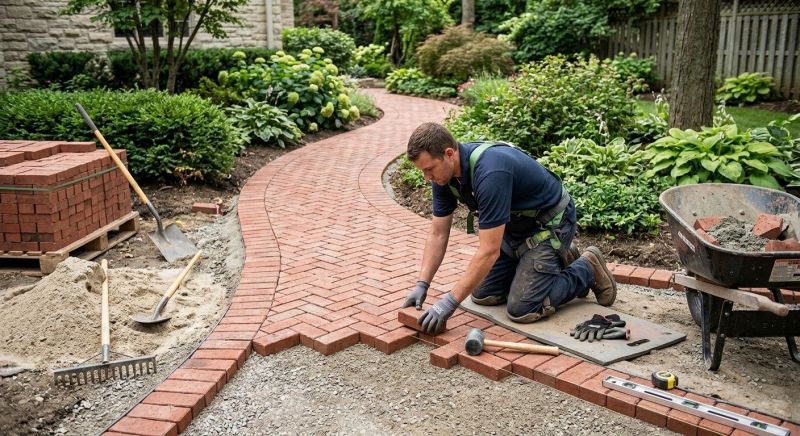 Brick Border Installation in Fairfield County, CT