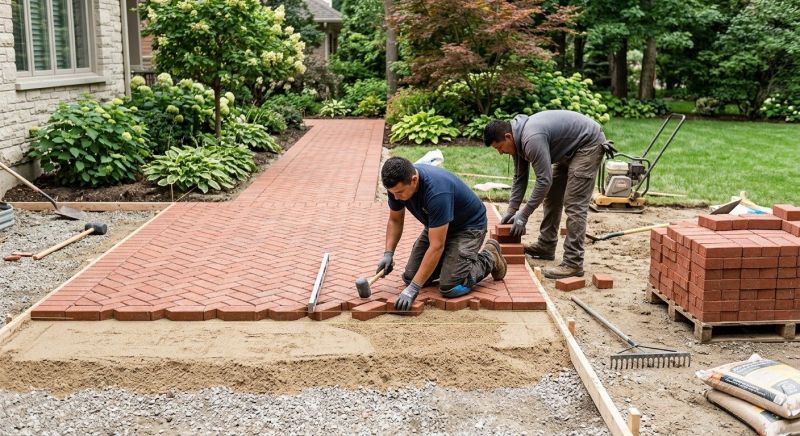 Brick Hardscape Installation in Nashua, NH