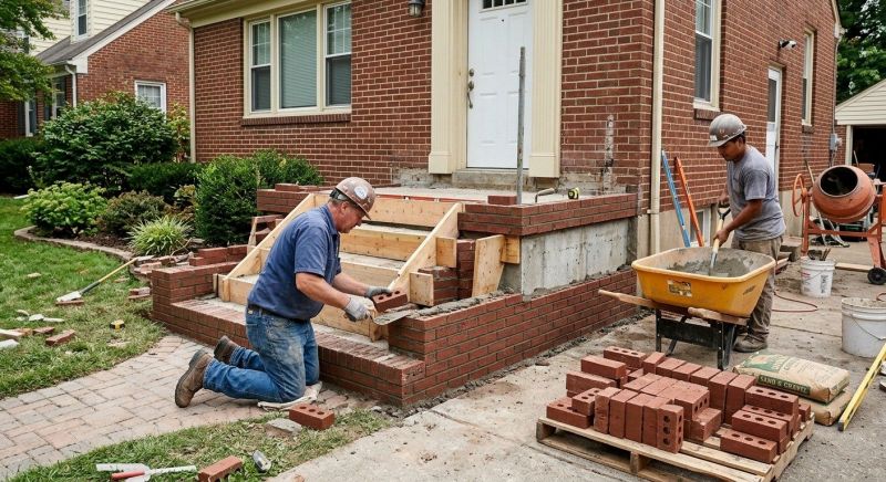 Brick Porch Installation in Stamford, CT
