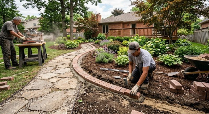 Stone Edging Installation in Stamford, CT